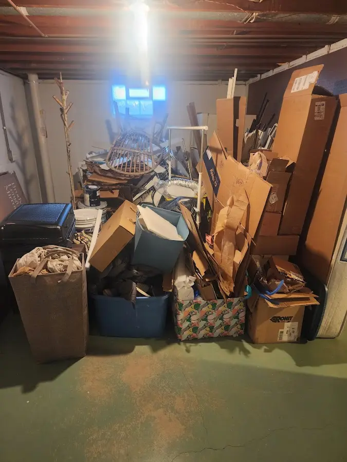 Roll-off dumpster container at job site for 6 Yard Dumpster Rental in Mount Laurel